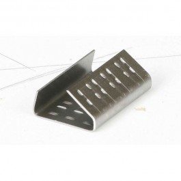 Viazacie spony pre PP pásku 12/13mm oceľ, perfor, prekrýv, 2500 ks/kart