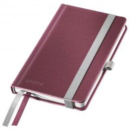 Zápisník A6 Leitz Style linajkový - tvrdé dosky Granátovo červená