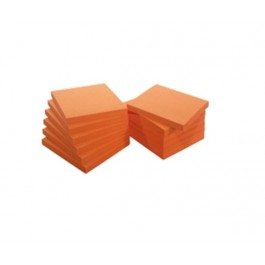 Bločky samolepiace GLOBAL 75x75mm oranžový neon
