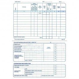 Záznam o prev. vozidla osob.dopr.A5 samo prepisovací