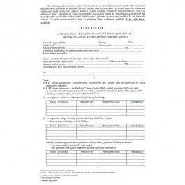 Vyhlásenie k zdaneniu