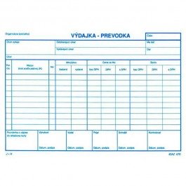 Výdajka-prevodka A5 samoprepis s DPH 