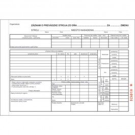 Záznam o prevádzke stroja samo