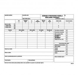 Záznam o prev.vozidla nákl. dopravy A4