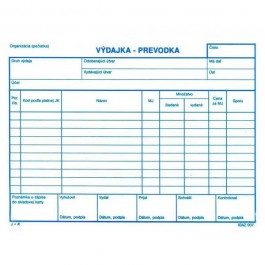 Výdajka-prevodka A5 samoprepis bez DPH 