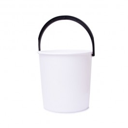 Vedro 10L rúčka plast (biele)