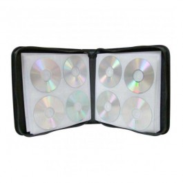 Box na 160 ks CD, vzhľad kože, čierny, album, zips