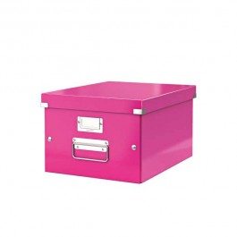 Univerzálny box Click-N-Store A4 stredný ružový