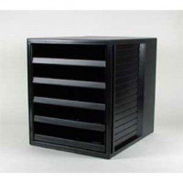 Zásuvkový box otvorený čierno-čierny