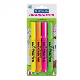Zvýrazňovač Centropen 8552 / 4ks sada