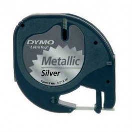 Páska do Dymo Letra Tag 12mmx4m  metalická strieborná dy721710